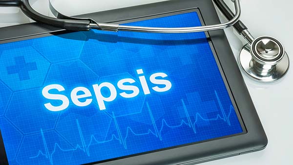 The word sepsis on tablet