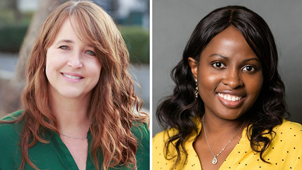 Emory faculty Kristin Phillips (left), associate professor of anthropology, and Jola Ajibade, associate professor of environmental sciences, are co-investigators on a three-year project to study the impact of the rapid growth of data centers.