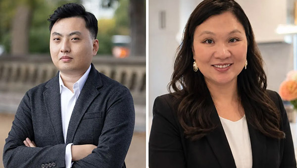 Emory University researchers Runze Yan (left) and Hanqi Luo have developed a customizable nutrition app, NutriCamp, that reduces estimation errors and supports the nutritional needs of all users, including those with medical conditions. 